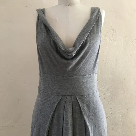NWT New BCBGMaxAzria Heather Gray Jersey Drape Grecian Goddess Dress